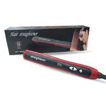 ЖК-прямая расческа для волос с отрицательными ионами, без намотки, керамическая выпрямляющая шина, прямая завивка, двойная цель, внутренняя обмотка, расческа для волос