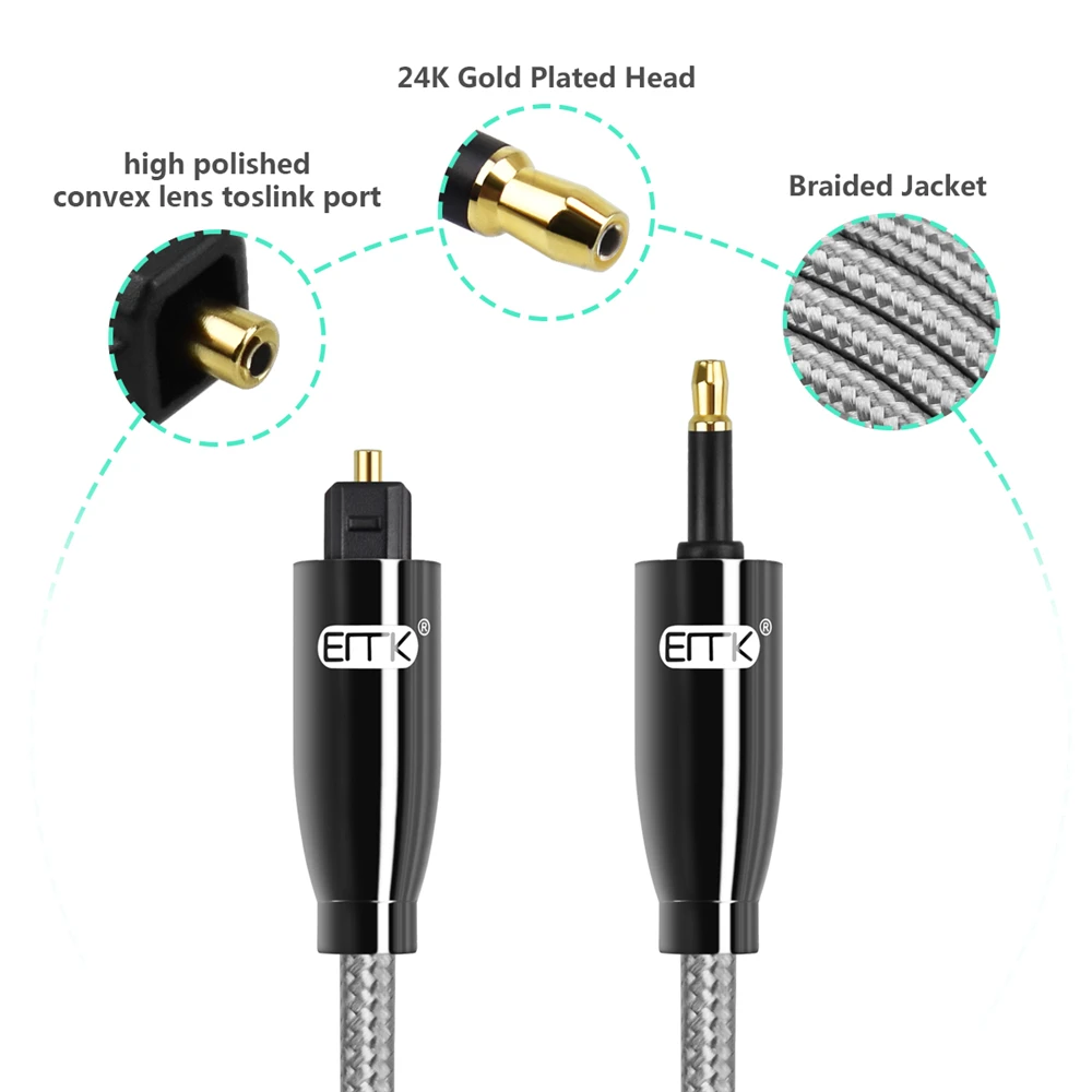 Оптический Кабель Toslink на Mini оптический кабель SPDIF с 3 5 аудиокабель 2 м 8 10 15 для Macbook