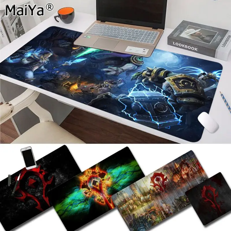 Игровой коврик для мыши Maiya Nova orde из натурального каучука, Настольный коврик, скорость/контроль версии, большой игровой коврик для мыши