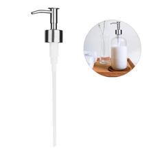 OUNONA Stainless Steel Soap Pump Liquid Lotion Dispenser Replacement Jar Tube Soap Dispenser Pump Head Rust Proof For Bathroom