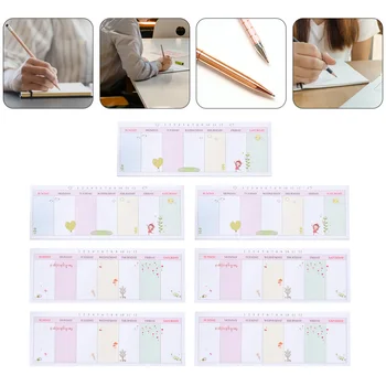 

1 Set Weekly Plan Note Adhesive Memo Pad Notes Sticker Bookmark (Random Style)