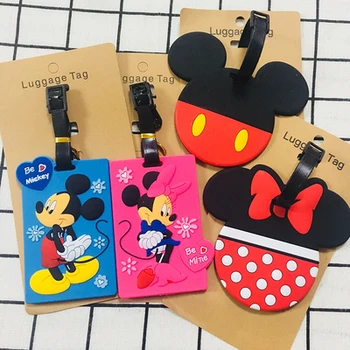 

IVYYE Mickey Bowknot Head Anime Travel Accessories Luggage Tag Suitcase ID Address Portable Tags Holder Baggage Label New