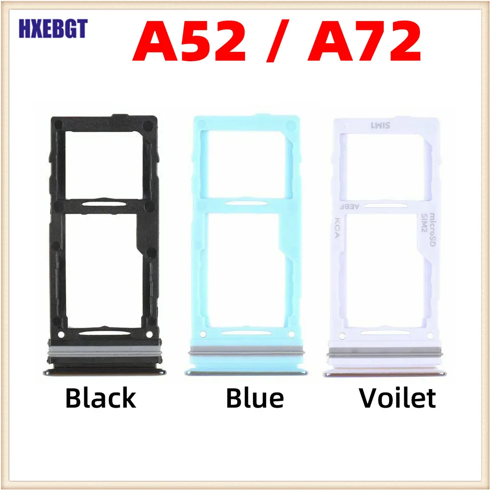Per Samsung Galaxy A52 A72 Dual Sim Card Tray Adapter Micro Sd Sim Card Slot Holder Smartphone Parti Di Riparazione
