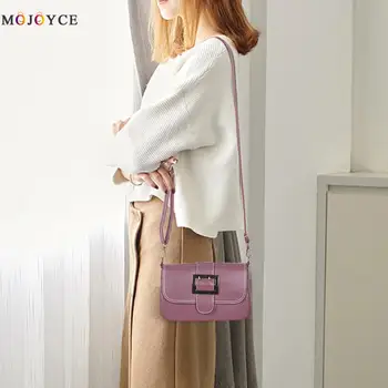 

Simple Solid Color Shoulder Handbags Women PU Leather Casual Messenger Bags