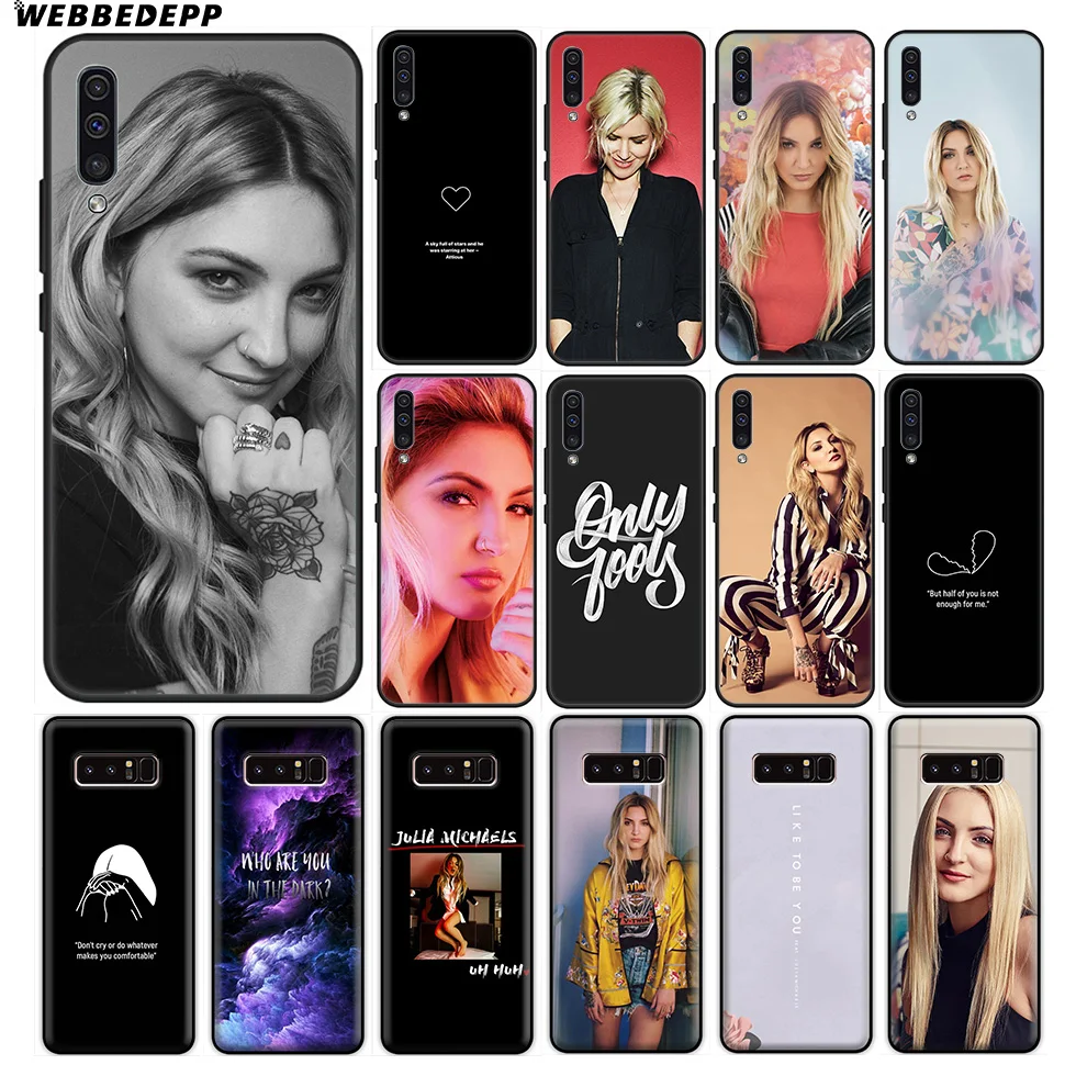 Julia Michaels Singer Soft Case for Samsung Galaxy A10 A30 A40 A50 A60 A70 M10 M20 M30 M40 Note 8 9 10 Plus |
