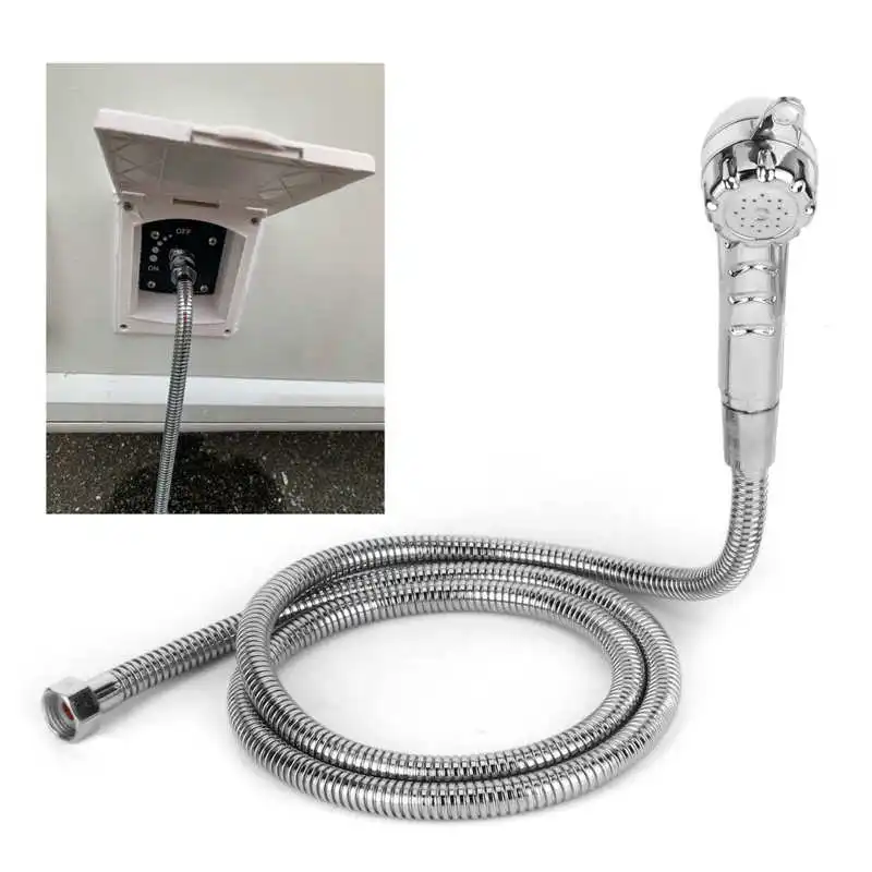 Stainless Steel RV Caravan External Nozzle Water Supply Exterior Shower