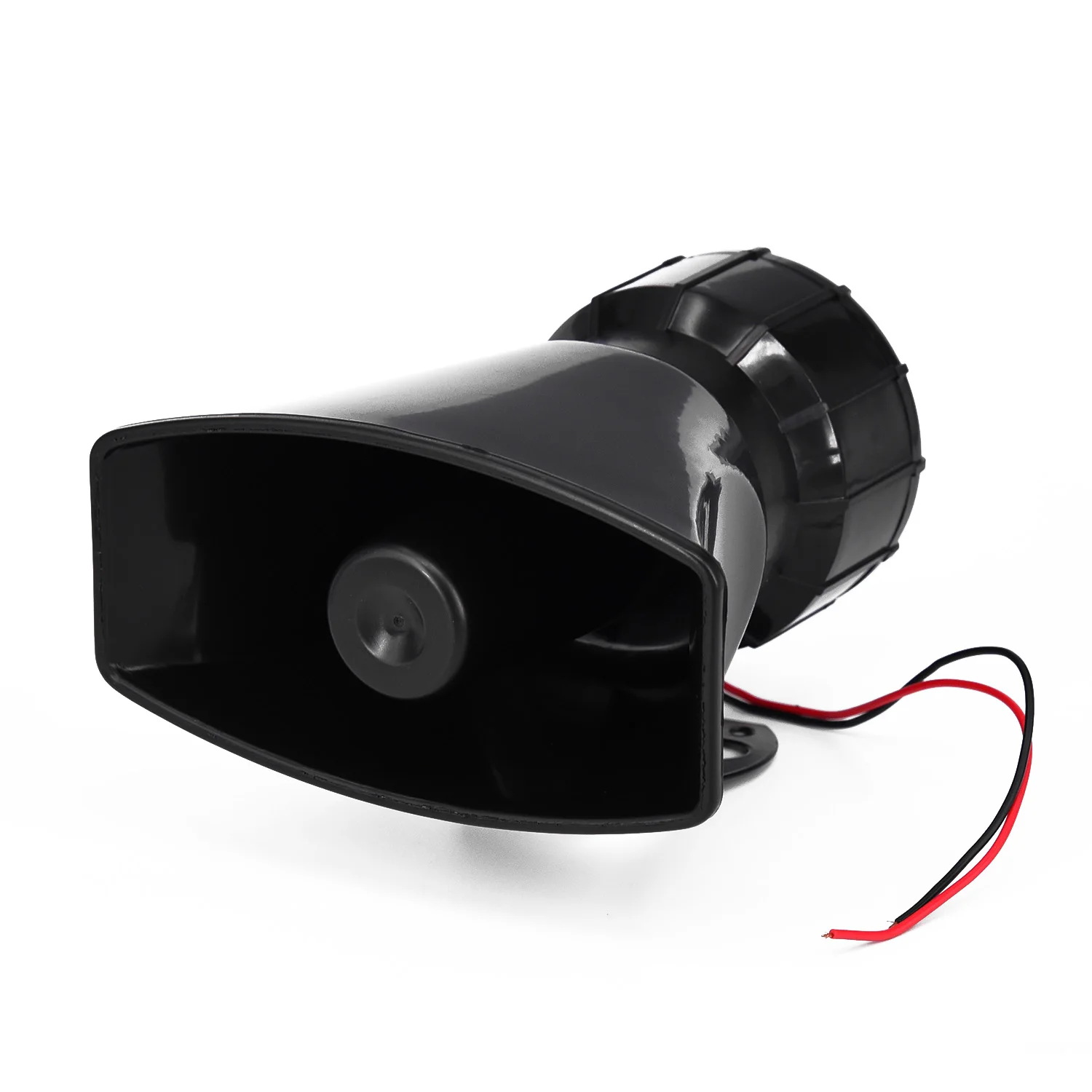 7 Tones Siren Horn Remote Control Kit Black Electronic Car Alarm 12V DC