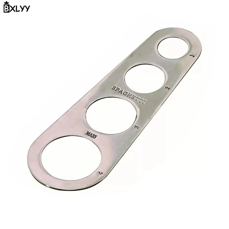 Silver BXLYY дозатор для макаронных изделий из нержавеющей стали измерительный инструмент 4 отверстия измерительное устройство спагетти линейка кухонные аксессуары кондитерский инструмент Cooking.7z - Цвет: Silver
