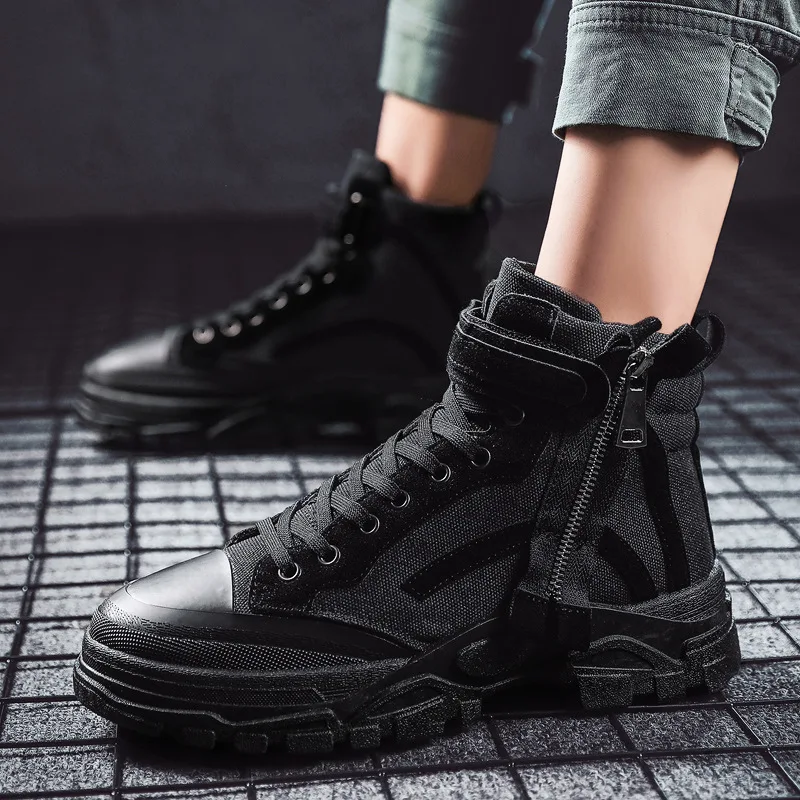 

Autumn & Winter Martin Boots Hight-top England MEN'S SHOES Retro Mid-top Canvas Boots Men's Versatile Work Shoes