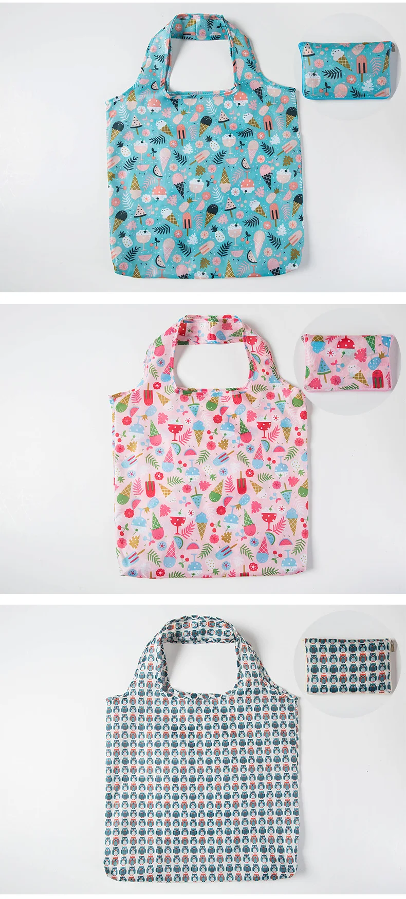 Модная Милая многоразовая сумка для покупок, тканевая женская сумка с цветами, женские складные эко фруктовые овощные сумки для бакалейных товаров, сумки для хранения