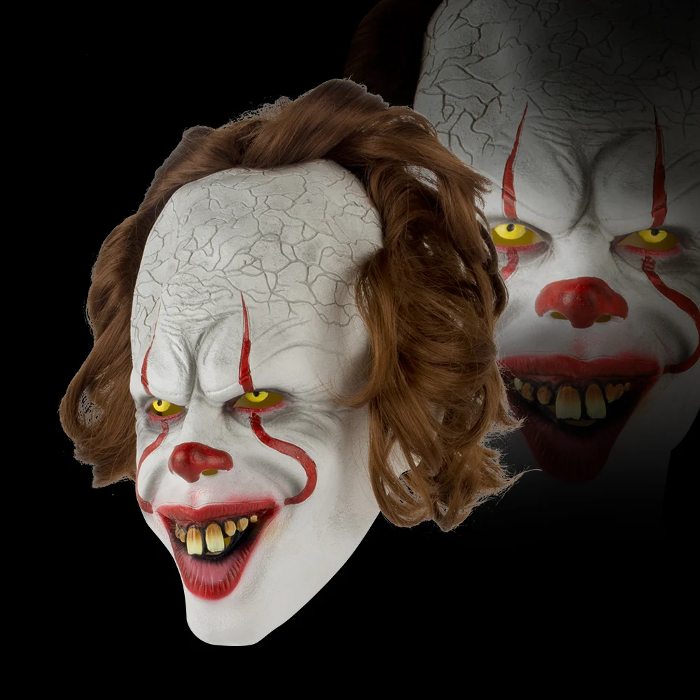 Маски на Хэллоуин Стивен Кинг это маска Pennywise ужас клоун Джокер маска Хэллоуин косплей костюм реквизит вечерние принадлежности