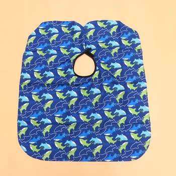 

1pc Cartoon Hairdressing Supplies Adorable Dolphin Printed Cape Apron Cloak Shawl Perfect for Boys Girls (Blue)