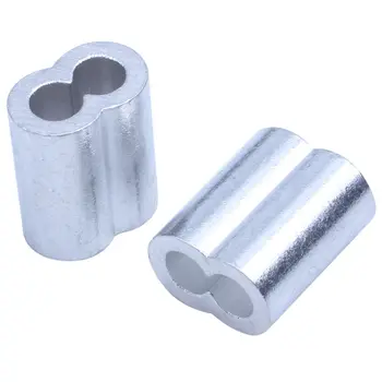 

50-pack Aluminum Crimping Loop Sleeve for 4mm Diameter Wire Rope and Cable