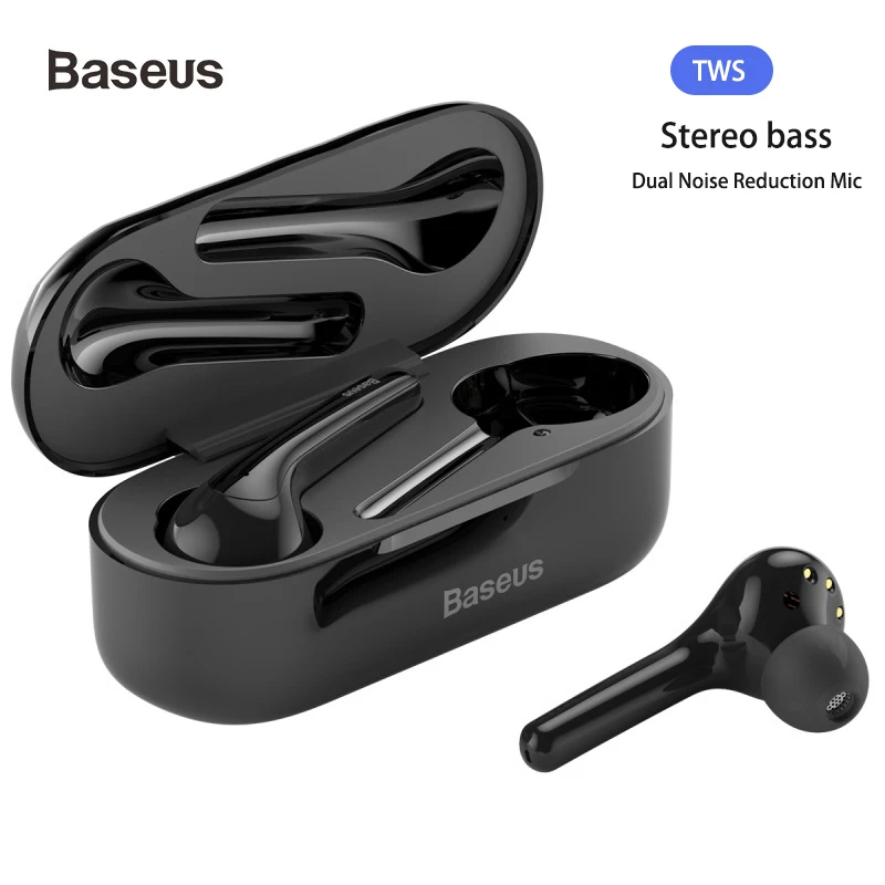 Baseus TWS W07 настоящие беспроводные наушники Bluetooth 5,0 наушники 3D стерео Поддержка басов двойной микрофон с Шумоподавлением беспроводные наушники