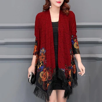 

New Autumn Women Capes Leisure Female Loose Cardigan Coat National Style Slim Shawl Indie Folk Capes For Women