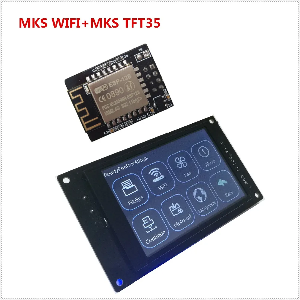Цена 3d принтер дисплей MKS TFT35 V1.0 сенсорный экран + MKS TFT Wi Fi модуль пульт дистанционного управления ЖК панель 3,5 TFT цветной дисплей