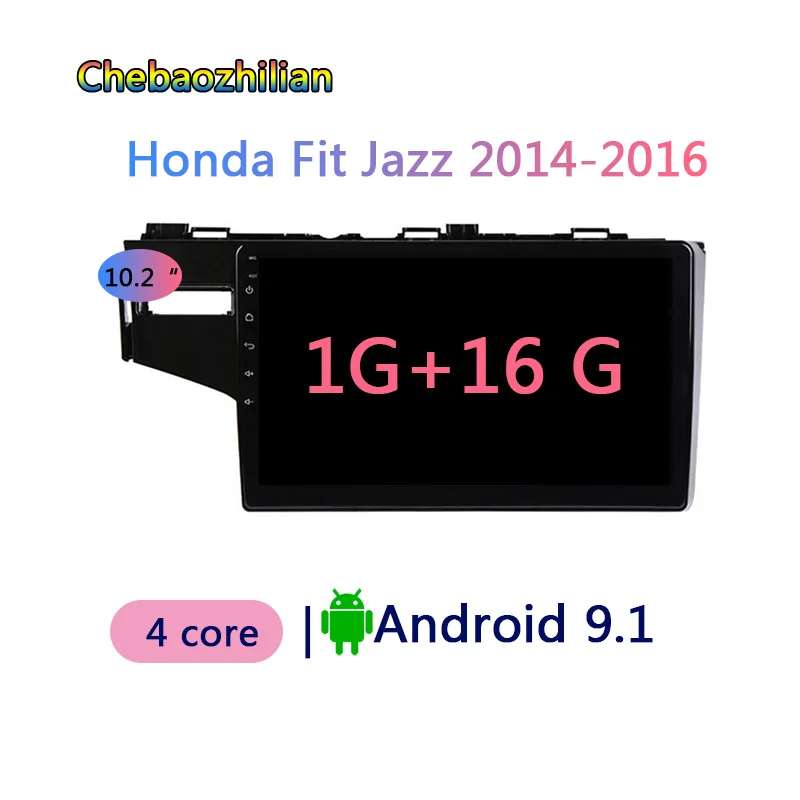 4G LTE Android 9,1 Автомобильный мультимедийный dvd-плеер 10,2 дюймов для- Honda Fit Jazz gps-навигация, радио, стерео 2+ 32G - Размер экрана, дюймов: Wifi Android player