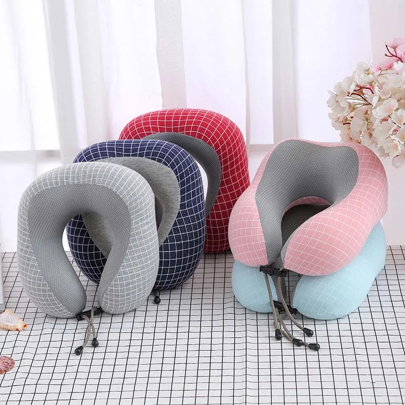 Memory Foam Grid шеи теплые подушки ткань путешествия поездки подушки драйвер подголовник офисный Отдых Pad