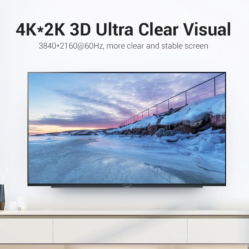 Vention-HDMI ̺ 4K 3D Ʈ HD HDMI 2.0 Xbox PS4/5 PC    ̺, ٵ ġ  HDTV HDMI ̺ 