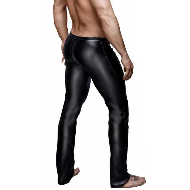 Novelty Latex Tights Bling Silver Color Latex Leggings Men With