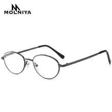 MOLNIYA, овальная металлическая оправа, очки для чтения, мужские, голубой луч, ультралегкие, дальнозоркость, очки для чтения+ 1,0+ 1,5+ 2,0+ 2,5+ 3,0+ 3,5
