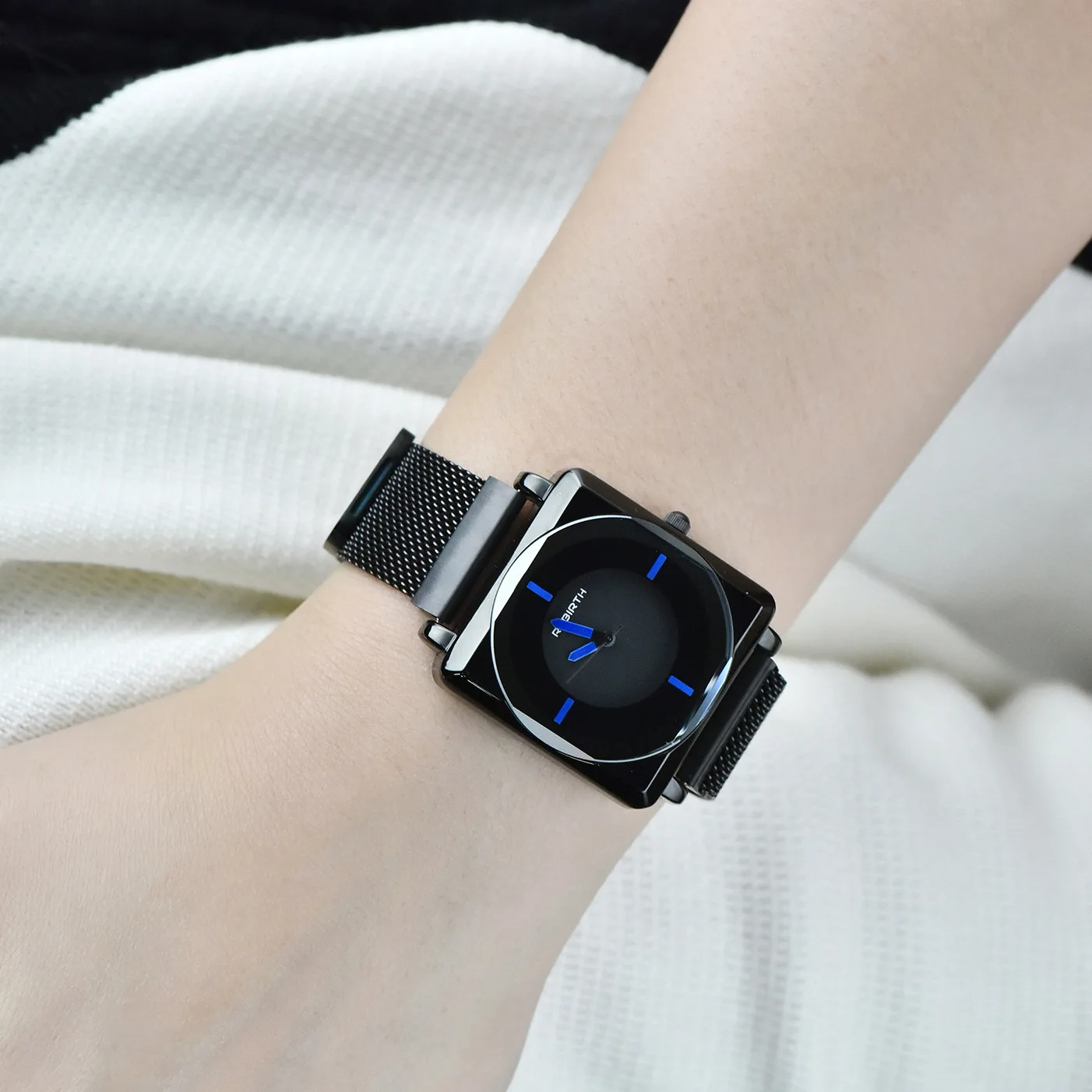 REBIRTH Square Waterproof Pointer Quartz Watch Fashion Women's Art Watch watch for women watches ladies watch elojes para mujer