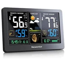 Newentor Professional Wireless Weather Station Indoor Outdoor Digital Thermometer Hygrometer Wifi Monitor With Forecast Alert