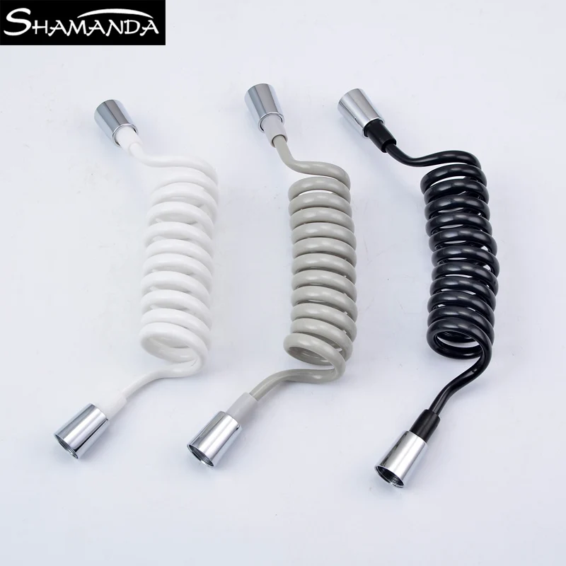 Manguera de ducha Flexible de resorte para fontanería de agua, pulverizador de bidé para inodoro, pistola, accesorios de baño, tubo de ABS, 1,5 m, 2m, 3m