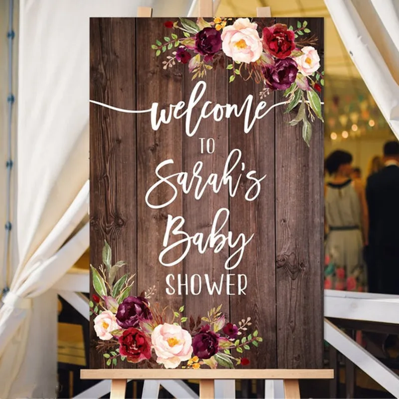 Maple Leaf Wedding Boards Sign Welcome to Our Wedding Welcome Sign Wood Welcome Board Rustic Wedding Decor Custom Couple Name - Цвет: Sign 18