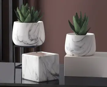 

Nordic Ceramic Pots For Plants Marble Pattern Flower Pot Plant Pot Scindapsus Decorative Flower Pots Home Garden Decoration