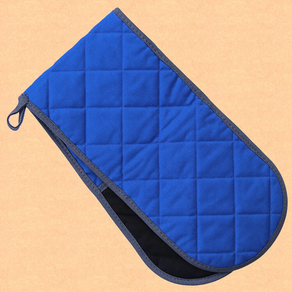 Термостойкая перчатка с хлопковой подкладкой двусторонняя для кухонной выпечки