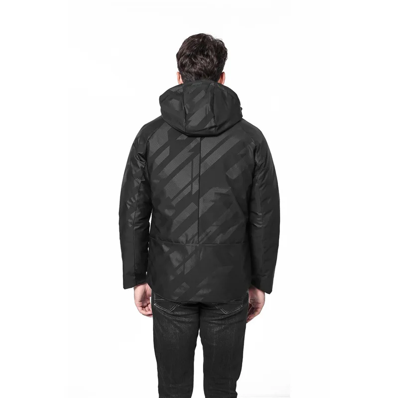 L-4XL, новинка, мужская двусторонняя куртка на белом утином пуху, новое зимнее мужское Двустороннее пальто, теплое пуховое пальто с капюшоном, Мужское пальто