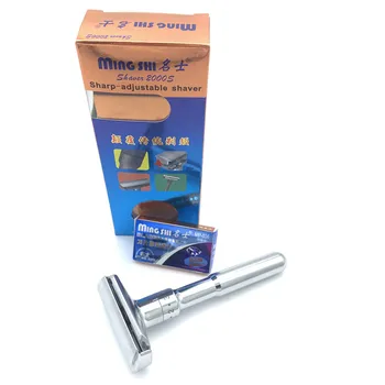 

DDPGGL Adjustable Men High Quality Safety Razor Double Edge Classic Shaving Body Wash Replaceable Stainless Steel Razor
