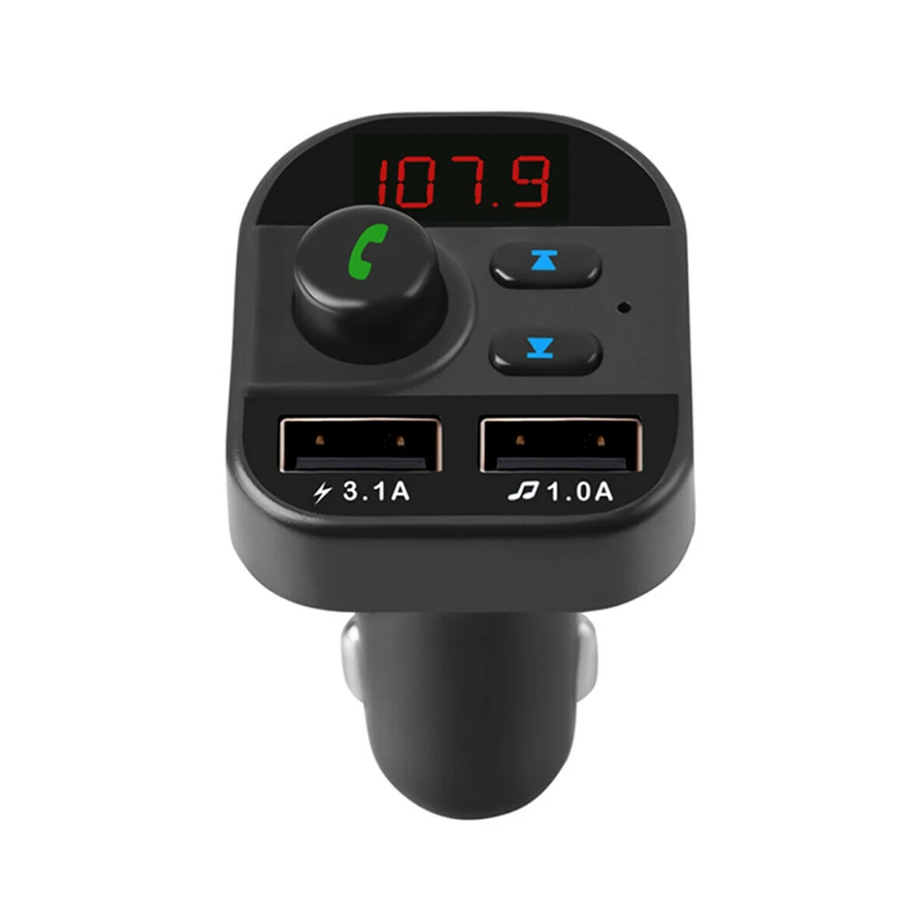 Bluetooth 4,2 MP3 плеер Handsfree автомобильный комплект fm-передатчик Поддержка TF карта U диск QC2.0 3.1A Быстрая Двойная USB Зарядка адаптер питания