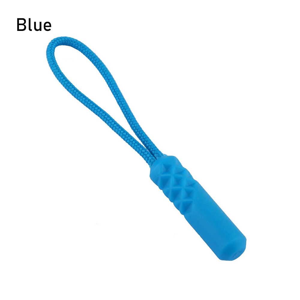 Blue 5/10 шт/комплект, застежка-молния, тяга, веревка для сумки, чемодана, палатки, рюкзака, фиксатор, застежка-молния, замена, сломанная Пряжка, зажим - Цвет: Blue