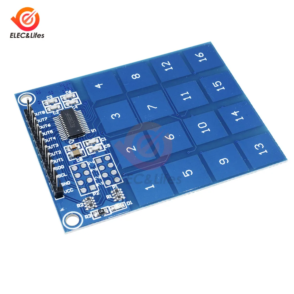 2 4 V 5 16 Key Way Channel TTP229 Capactive Touch Switch цифровой датчик IC пластина модуля плата для Arduino с