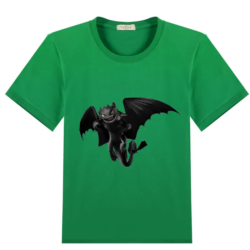 Ночная Фурия, летняя футболка для мальчиков, футболка с принтом «Как приручить дракона» для мальчиков и девочек, детская одежда