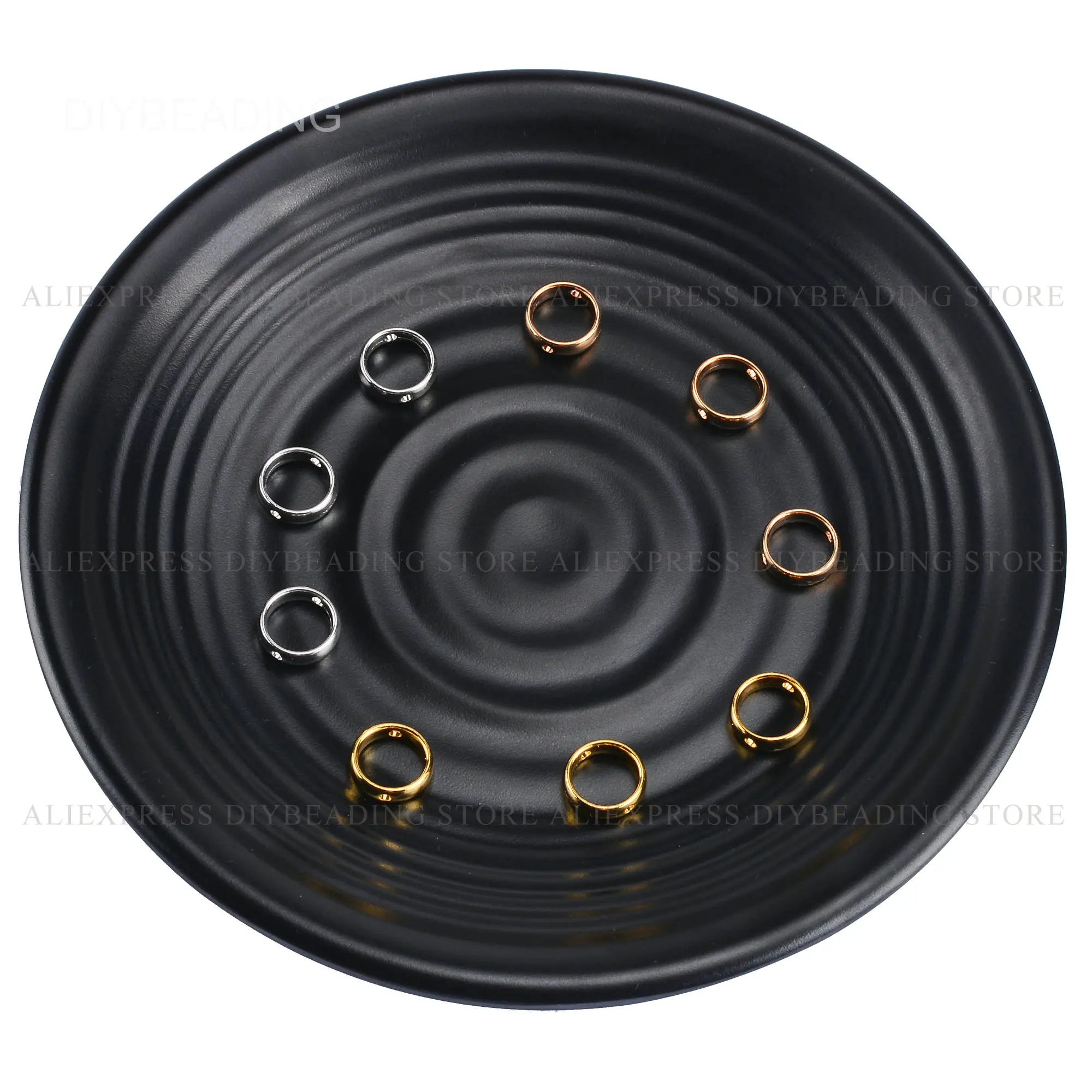 

20-500 Pcs Circle Ring Finding 12mm Round Circle Brass Charm Connector Components for Pendant Earrings Jewelry Making ( 2 Holes
