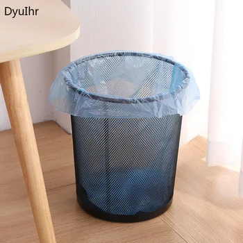 DyuIhr 금속 메쉬 원형 쓰레기통 단철 주방 스토리지 쓰레기통 커버 종이 바구니없이 크리 에이 티브 홈 오피스 수