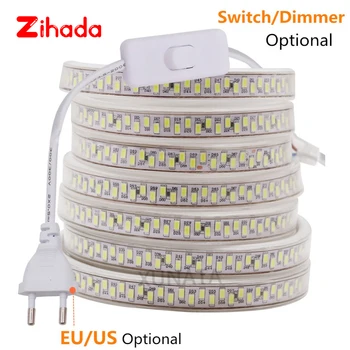 

SMD 5630 LED Strip Waterproof 180Leds/m Double Row Kitchen Outdoor Garden Lamp LED Strip Light Dimmerable US AC110V/EU 220V