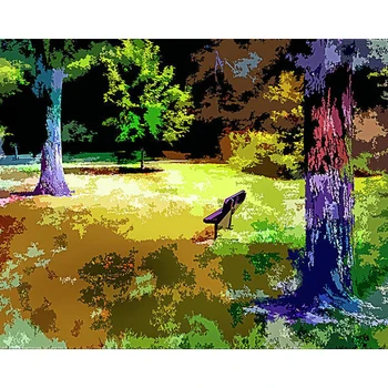 

DIY Painting By Numbers Abstract Forest Kit Oil Picture By Numbers Landscape Wall Art Painting on Canvas Home Decoration Gift