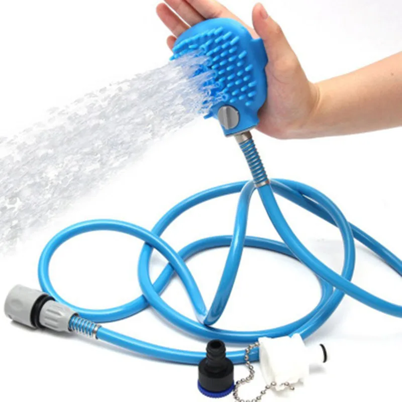 Masajeador cómodo de Herramienta de baño para mascotas, herramienta de limpieza de ducha, pulverizador de baño, cepillo para perros, suministros para mascotas, venta al por mayor, nuevo