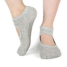 Silicone Non-Slip Yoga Socks For Woman Pilates Barre Dance Slippers Ballet Breathable Ladies Sport Foot Scoken Backless Sock