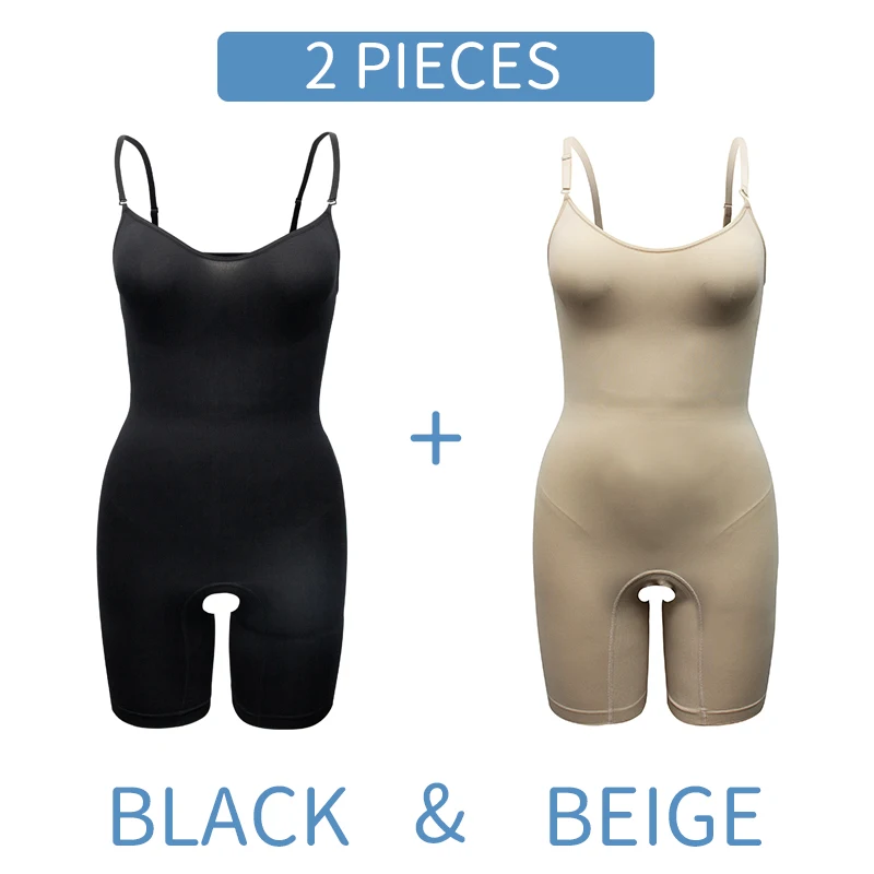 Black And Beige Корректирующее белье, Корректирующее белье для всего тела, утягивающее белье для женщин, утягивающее белье, бесшовный корсет, тонкие топы, стройнящие - Цвет: Black And Beige