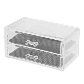 

Clear Dustproof Acrylic Makeup Organizer Jewelry Drawer Nail Art Tools Box