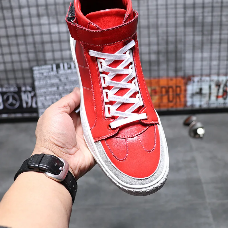 

2019 Spring Fashion Trendy Shoes Hook-and-loop Closure Men's Comfortable Casual Low-Cut Breathable Shoes