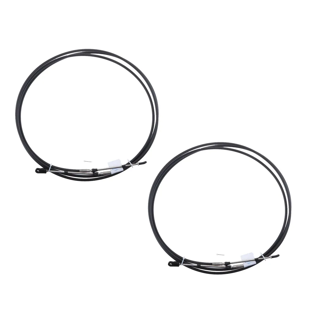 2pcs  Marine Boat Outboard Engine Throttle Control Cable For YAMAHA Outboard 10FT