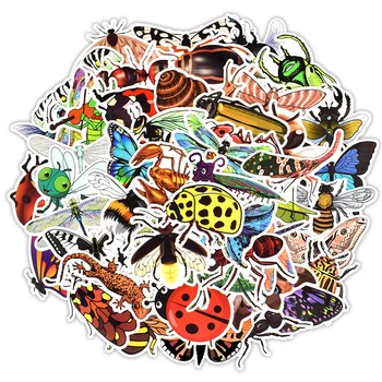 

50PCS cute insect laptop sticker notebook Vinyl decorative sticker for macbook pro air 13 skin for HP/Lenovo/Acer PVC