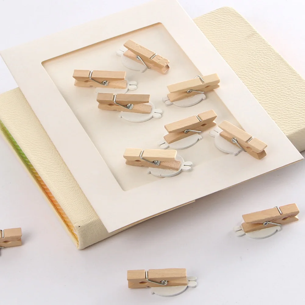 10pcs File DIY Mini Photo Clip Decoration Paper Note School Office Snacks Happy Easter Birch Storage Cartoon Rabbit Supplies