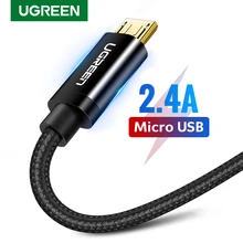 Ugreen Кабель Micro USB 2.4A Кабель для быстрой зарядки данных для Xiaomi Redmi Note Huawei HTC Кабель для зарядки мобильного телефона Кабель Micro USB